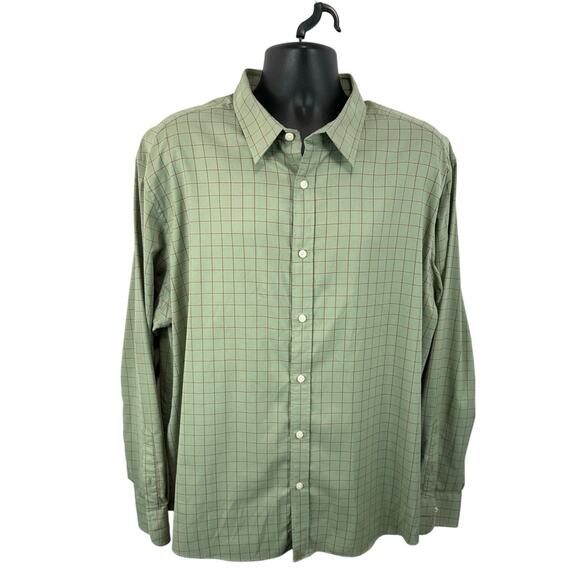 UNTUCKit Other - UNTUCKit Antinello Plaid Dress Casual Shirt Green Plaid Size 3XL Oxford Office
